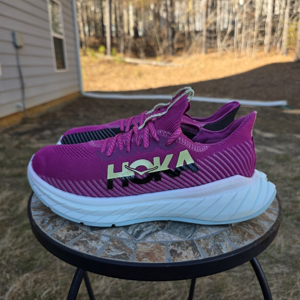 Hoka Carbon X 3 1123193 FFBL Festival Fuchsia/Black Running Shoe Women Sz 10 B - Picture 3 of 9